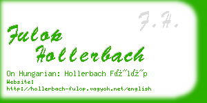 fulop hollerbach business card